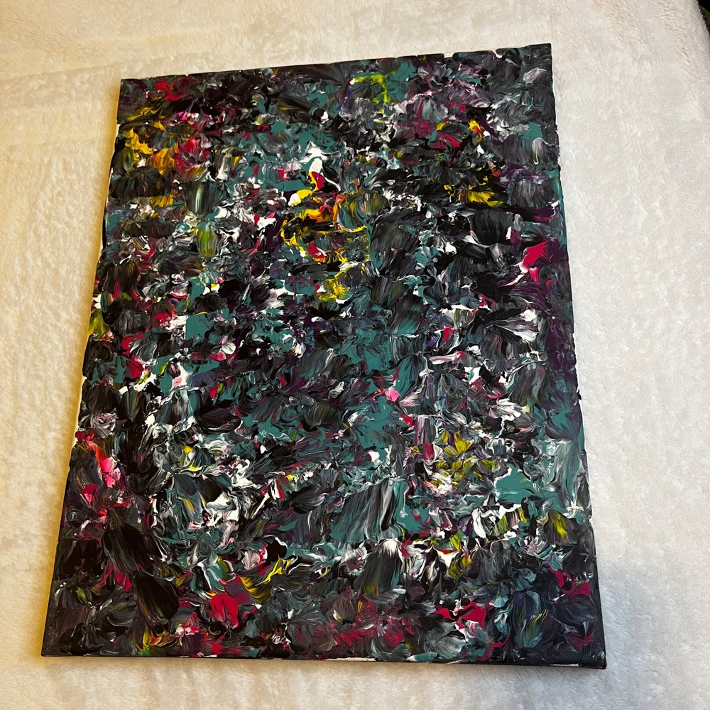 Original Abstract Painting 11x14 Canvas Art "Paranoia"